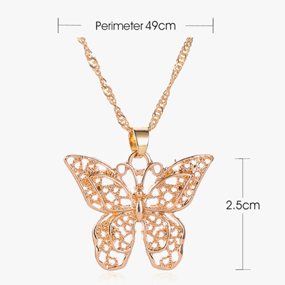 Fashion Butterfly Copper Inlay Zircon Necklace 1 Piece display picture 10
