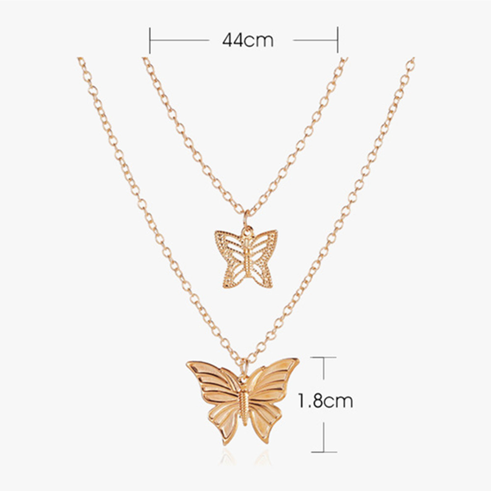 Mode Schmetterling Kupfer Inlay Zirkon Halskette 1 Stück display picture 12