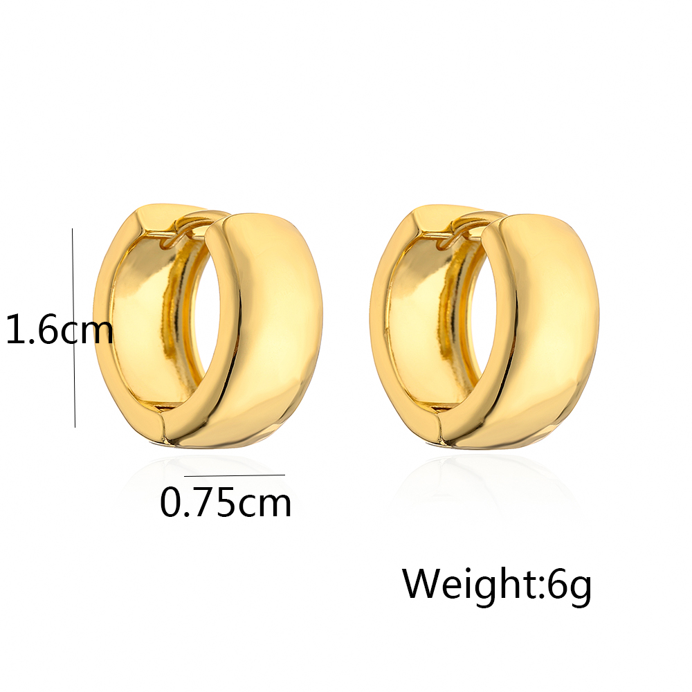 Fashion Geometric Copper Plating Pleated Hoop Earrings 1 Pair display picture 2