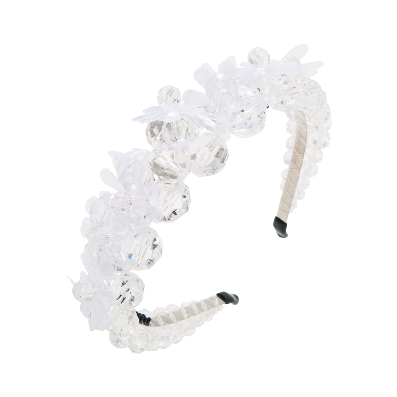 Elegant Flower Cloth Inlay Crystal Hair Band display picture 7