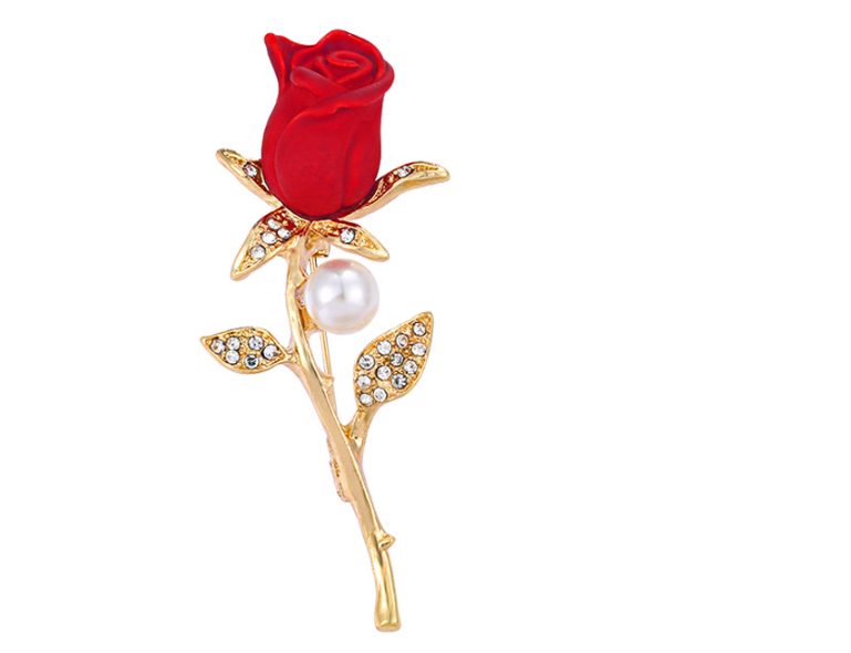 Original Design Flower Mixed Materials Inlay Artificial Diamond Pearl Women's Brooches display picture 2