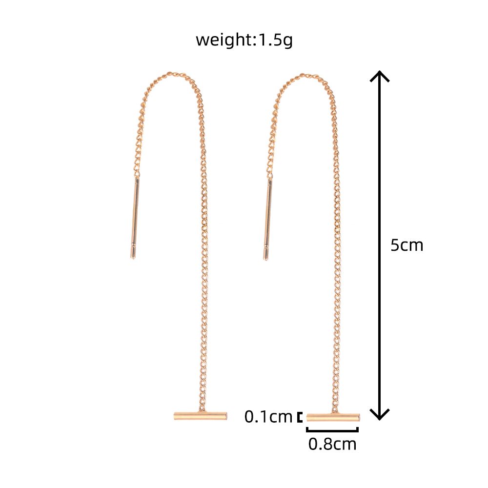 Mode Geometrisch Kupfer Überzug Ohrlinie 1 Paar display picture 1