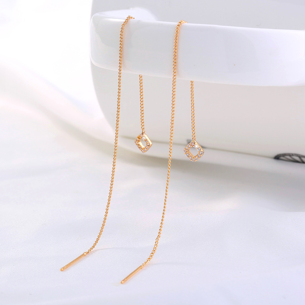 Fashion Geometric Copper Plating Ear Line 1 Pair display picture 13