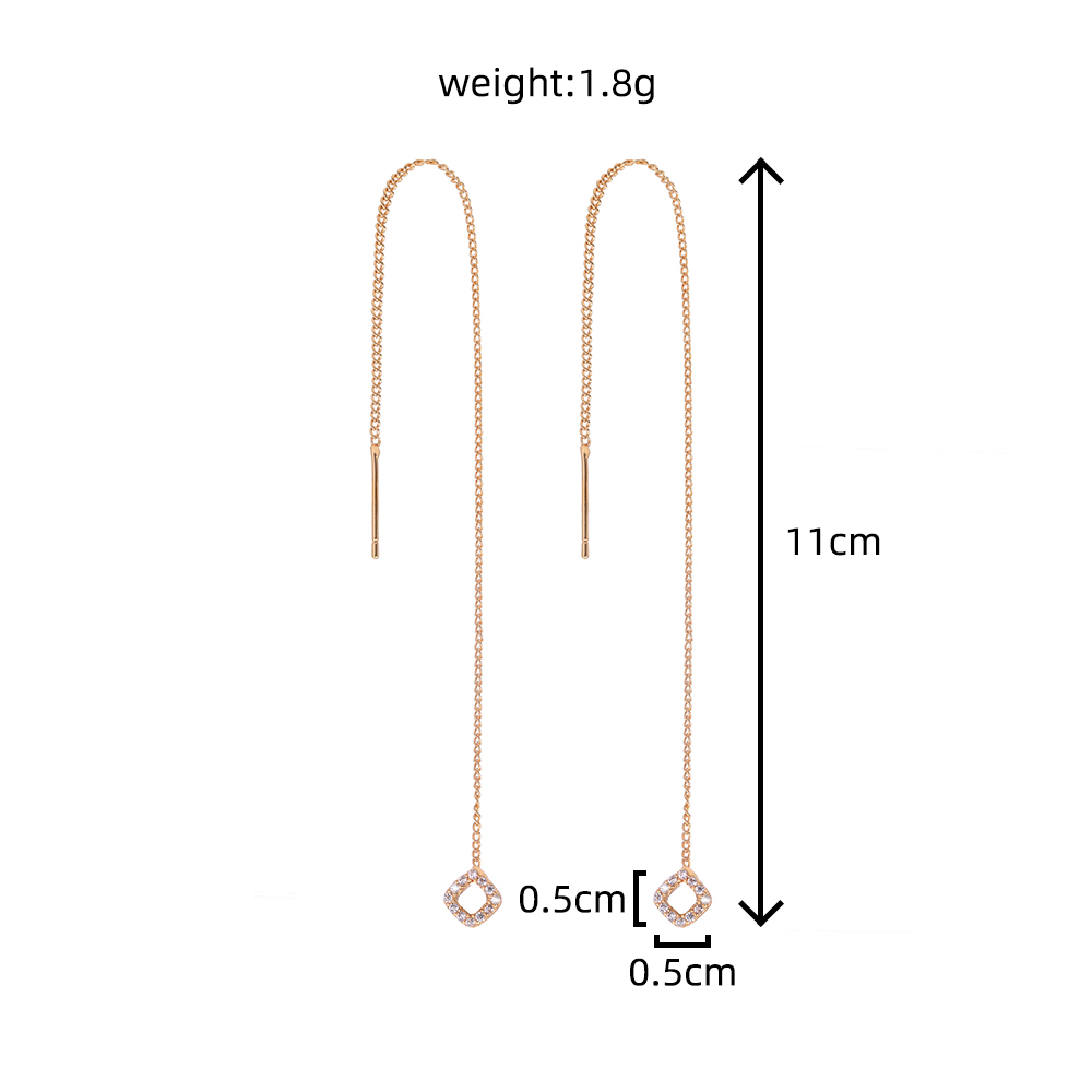 Fashion Geometric Copper Plating Ear Line 1 Pair display picture 15