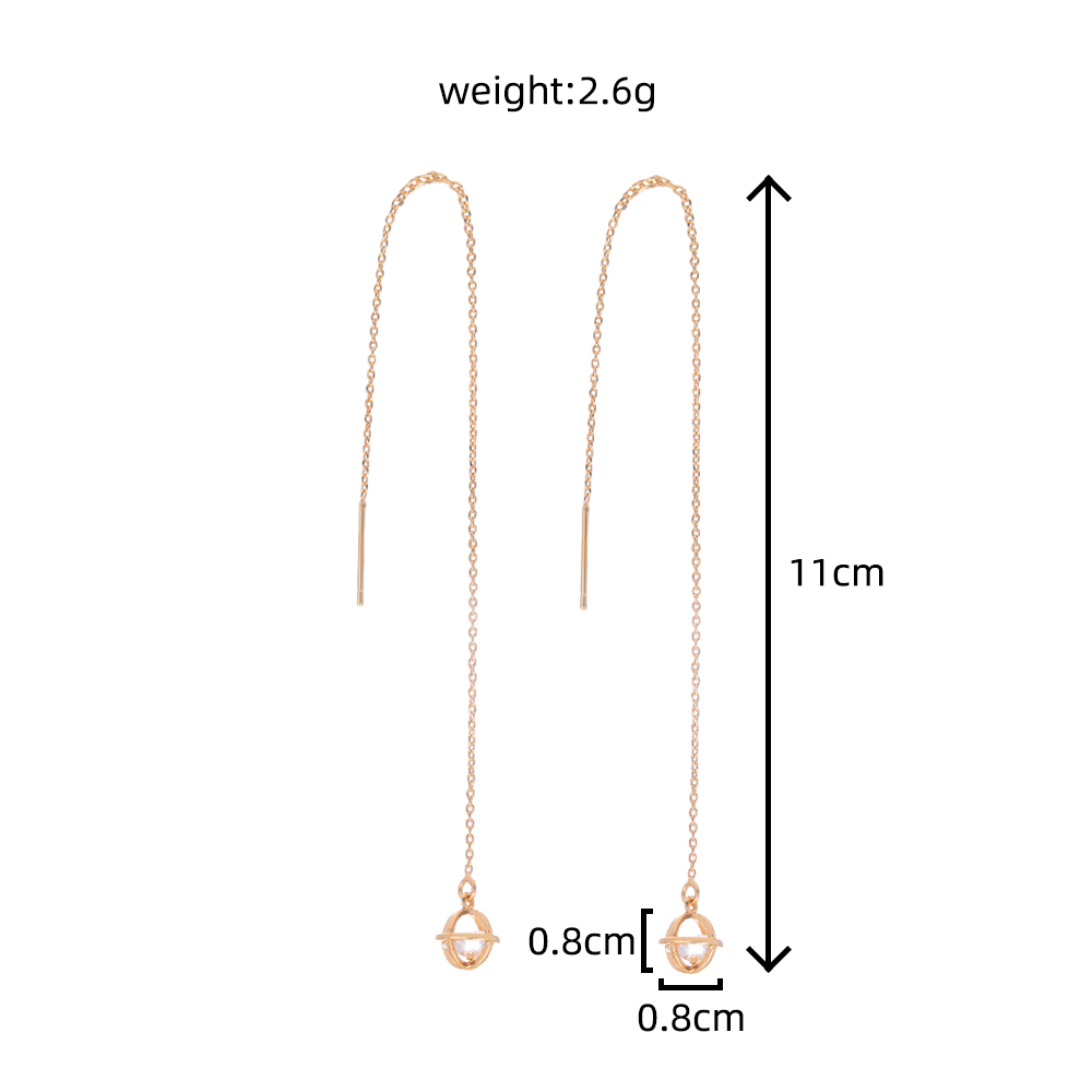 Mode Geometrisch Kupfer Überzug Ohrlinie 1 Paar display picture 25