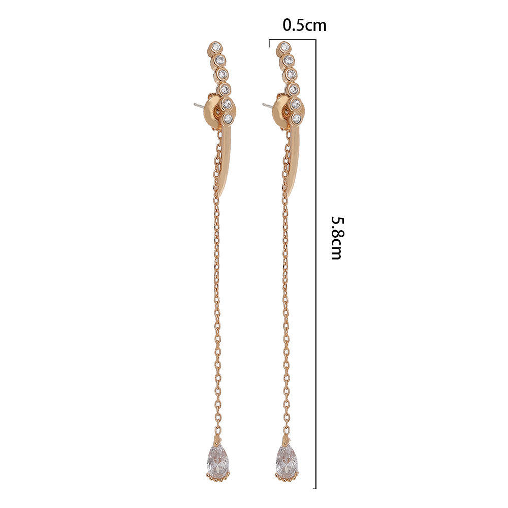 Fashion Flower Butterfly Copper Inlay Zircon Ear Line 1 Pair display picture 23