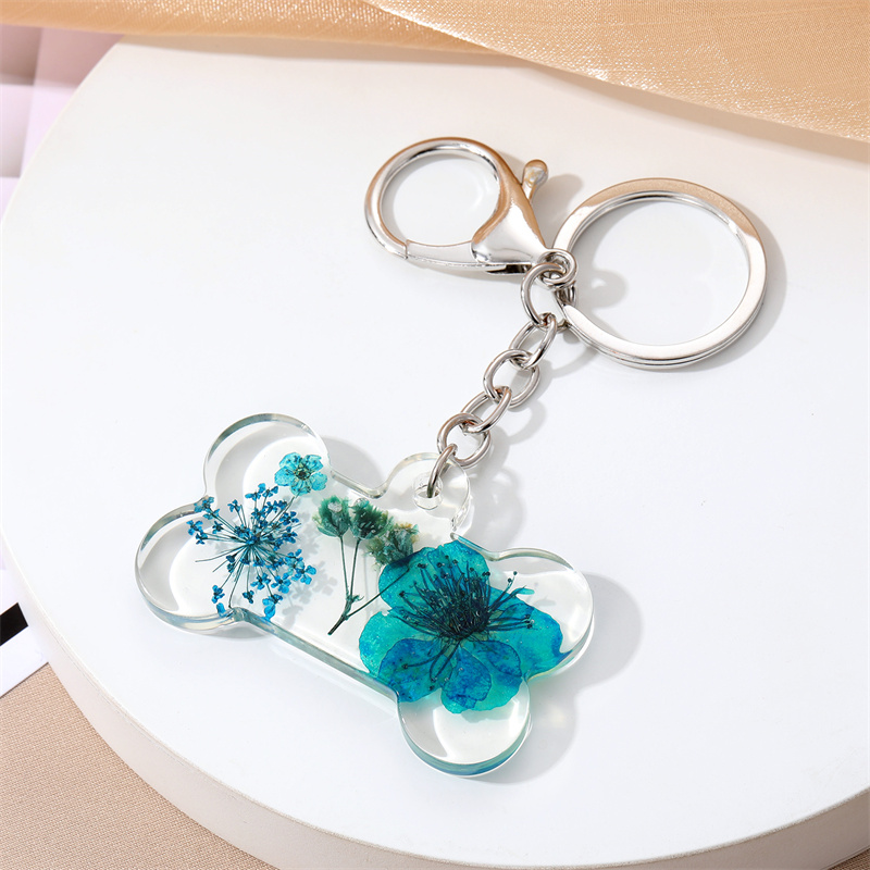 Pastoral Flower Arylic Alloy Bag Pendant Keychain display picture 2