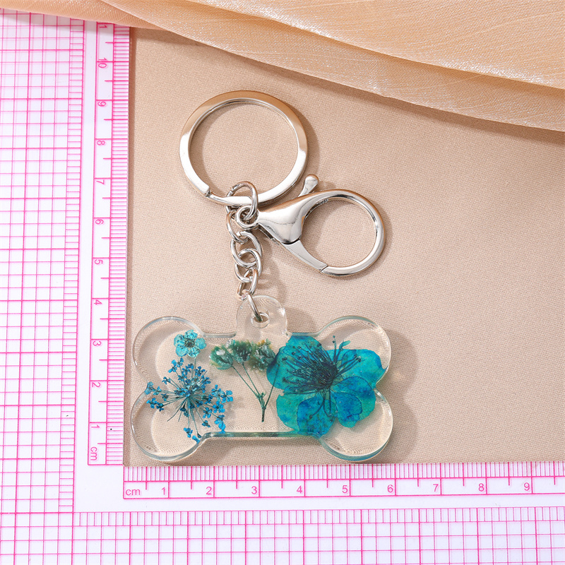 Pastoral Flower Arylic Alloy Bag Pendant Keychain display picture 6