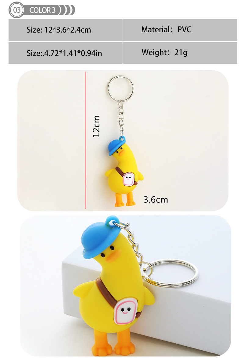 1 Piece Cute Simple Style Animal Cartoon Pvc Epoxy Bag Pendant Keychain display picture 3
