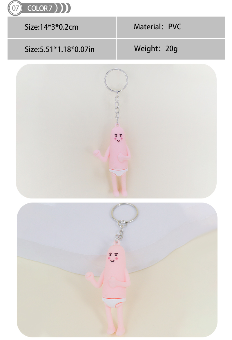 1 Piece Cute Simple Style Animal Cartoon Pvc Epoxy Bag Pendant Keychain display picture 6
