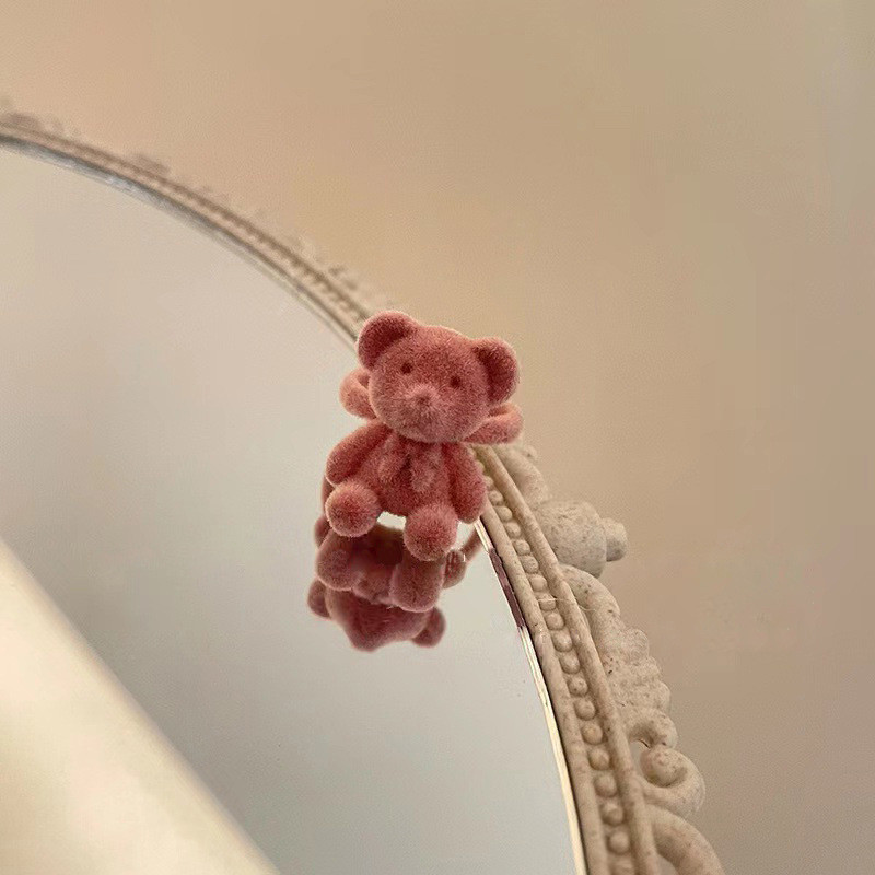 Mignon Animal Forme De Cœur Rose Alliage Flanelle De Gros Anneau Ouvert display picture 10