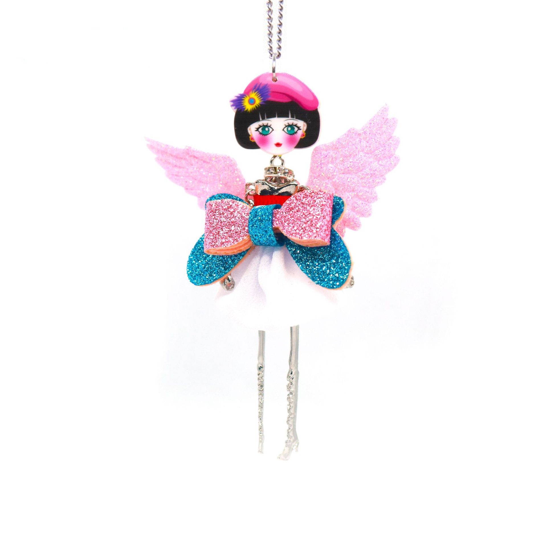 Cute Doll Alloy Handmade Kid's Pendant Necklace 1 Piece display picture 1