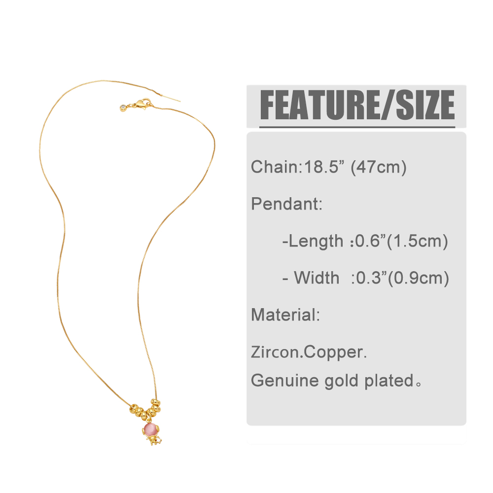 Cute Astronaut Heart Shape Copper Gold Plated Zircon Necklace 1 Piece display picture 1