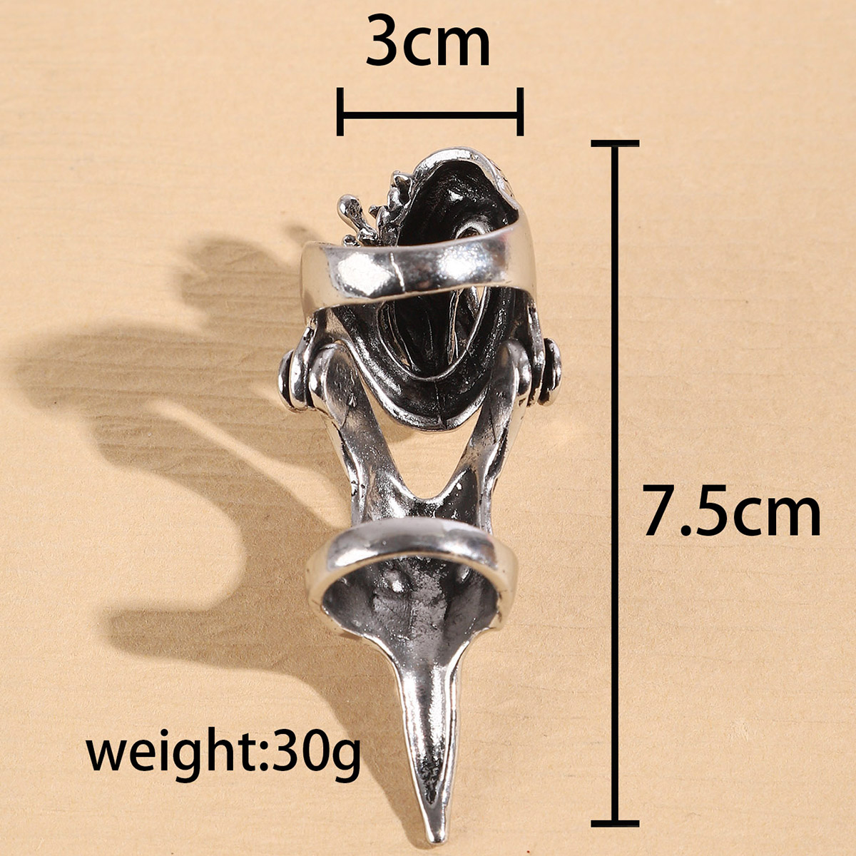 Chinoiserie Drachen Legierung Inlay Künstliche Perlen Unisex Ringe display picture 5