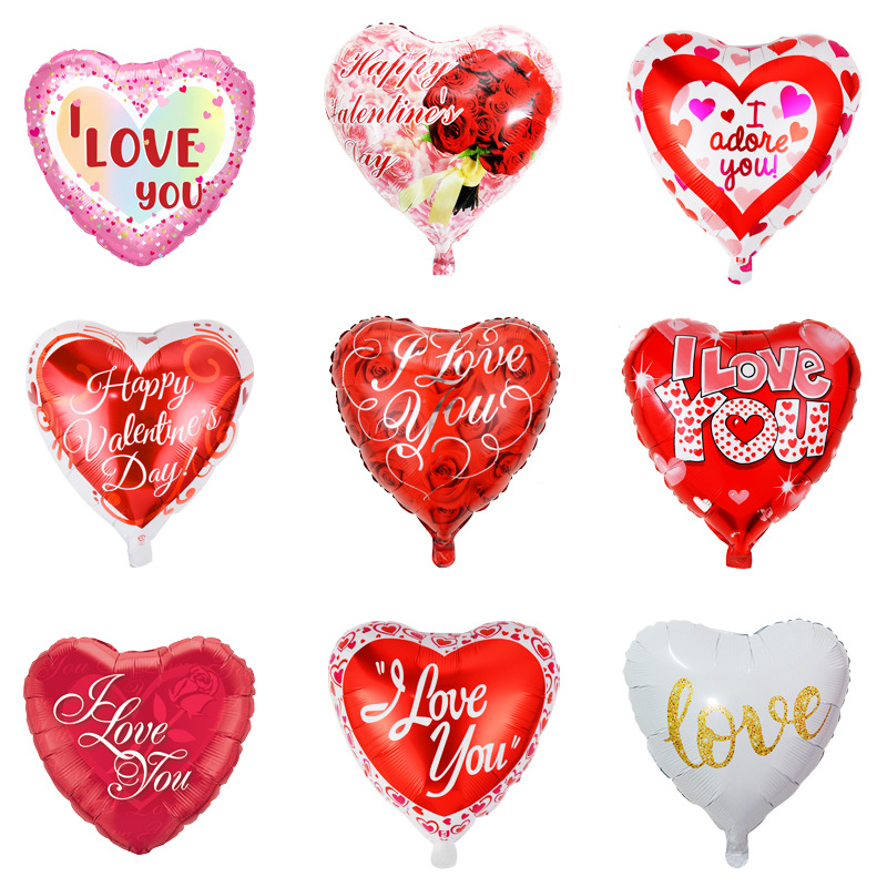 Valentine's Day Letter Heart Shape Aluminum Film Date Balloons 1 Piece display picture 1