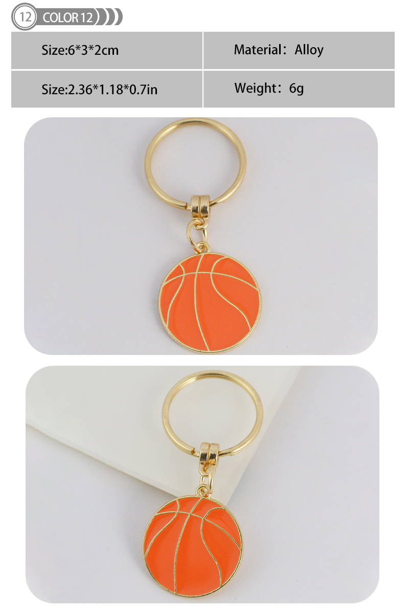 1 Piece Simple Style Rugby Alloy Patchwork Keychain display picture 13