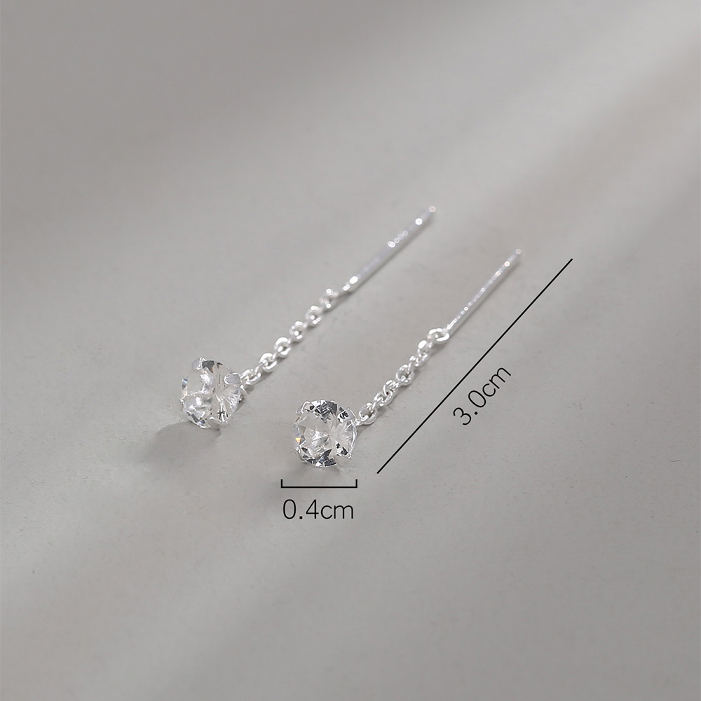 Simple Style Geometric Copper Plating Zircon Ear Line 1 Pair display picture 16