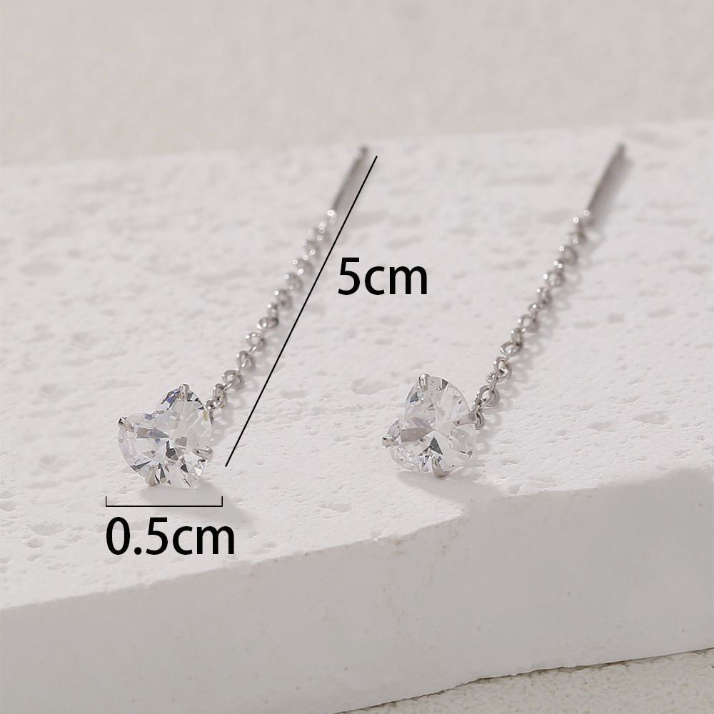 Simple Style Geometric Copper Plating Zircon Ear Line 1 Pair display picture 24