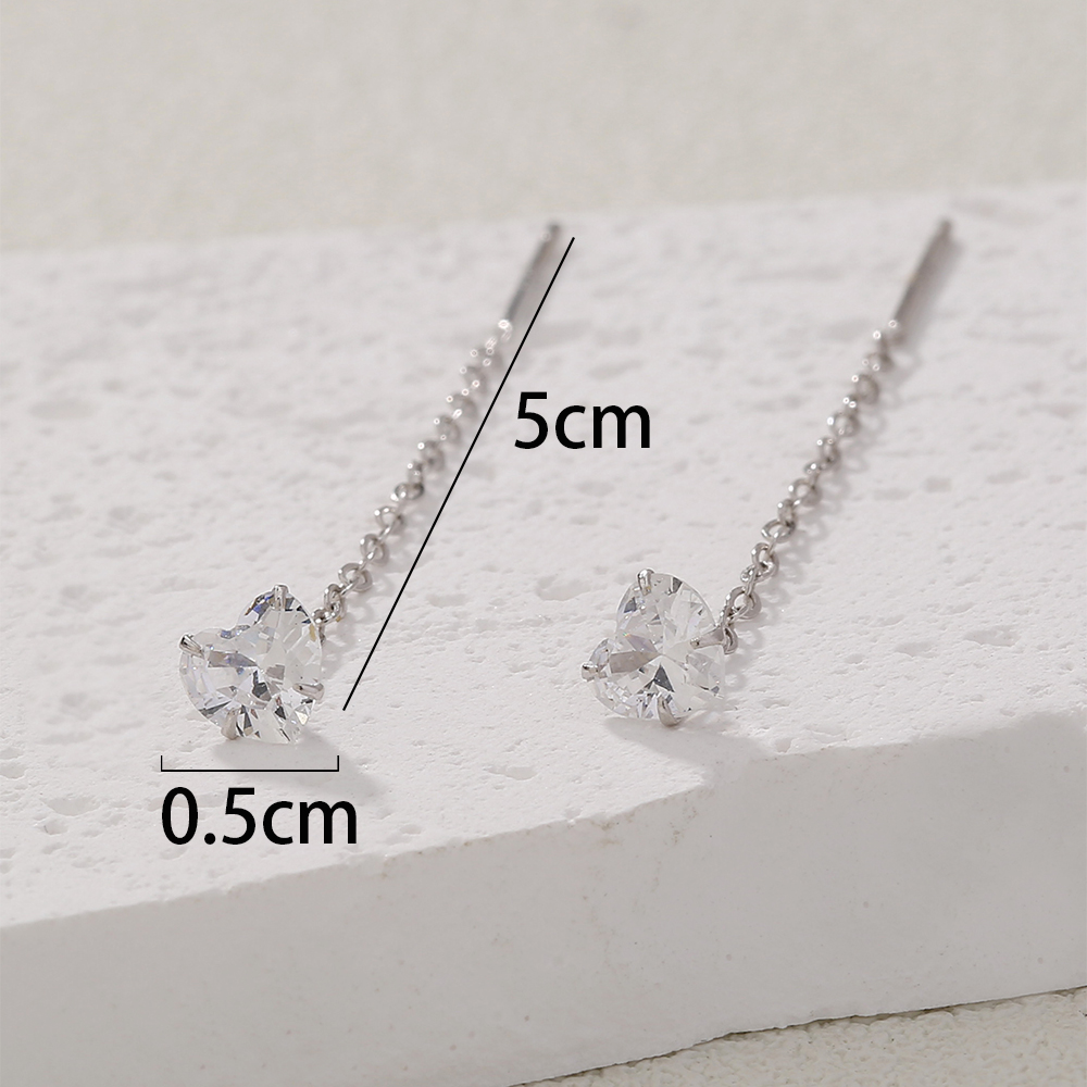 Style Simple Géométrique Le Cuivre Placage Zircon Ligne D'oreille 1 Paire display picture 24