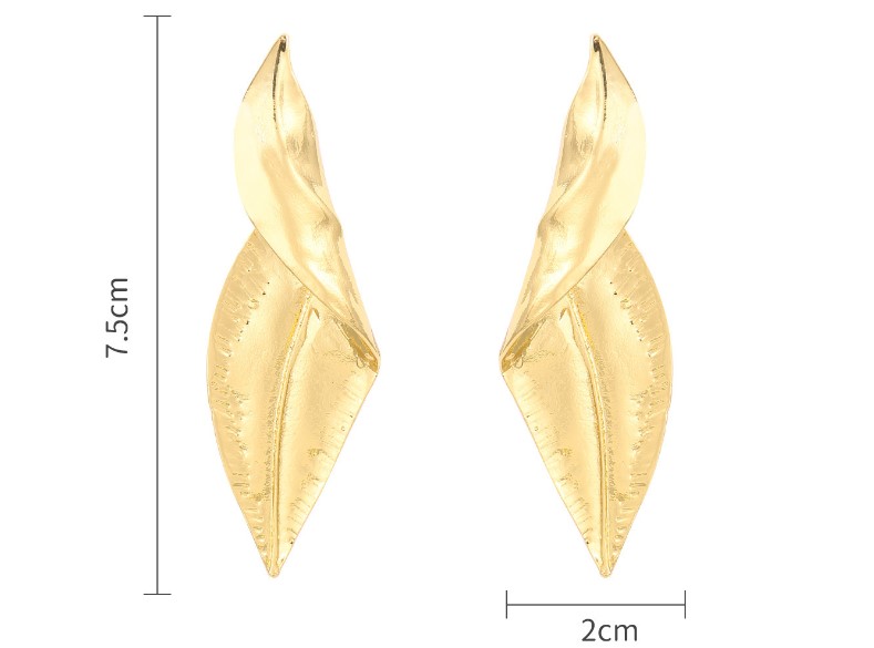 1 Pair Retro Leaf Round Irregular Alloy Earrings display picture 8