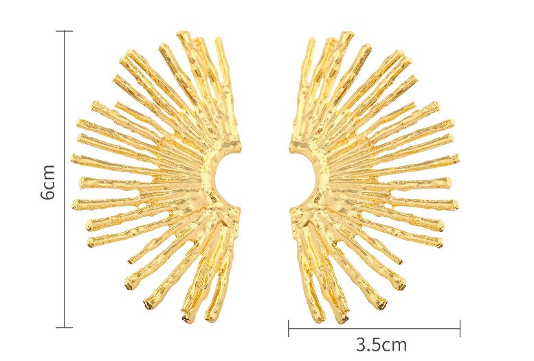 1 Pair Retro Leaf Round Irregular Alloy Earrings display picture 14