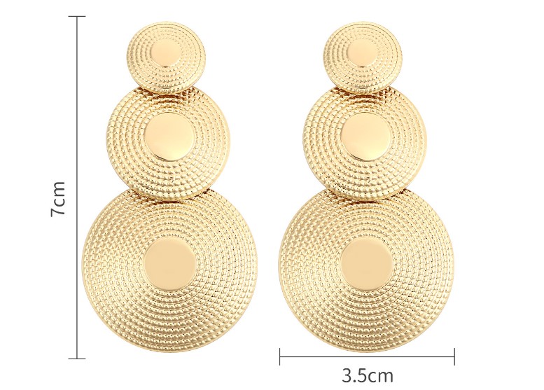 1 Pair Retro Leaf Round Irregular Alloy Earrings display picture 13