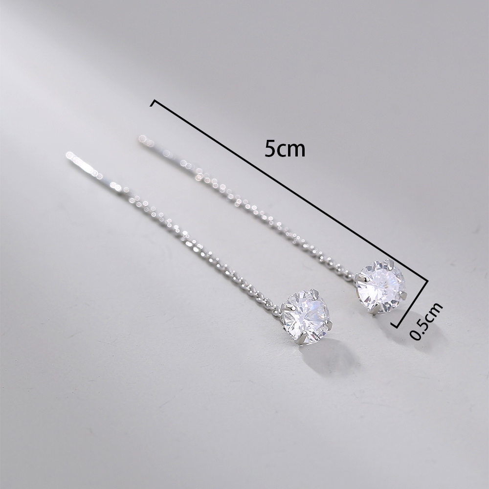 Simple Style Geometric Copper Plating Zircon Ear Line 1 Pair display picture 27