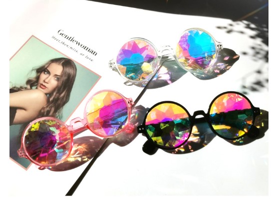 Moda Bloque De Color Resina Marco Redondo Fotograma Completo Gafas De Sol Mujer display picture 1