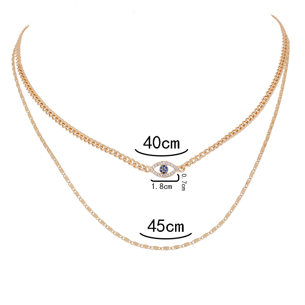 Fashion Star Moon Copper Inlay Zircon Layered Necklaces 1 Piece display picture 4