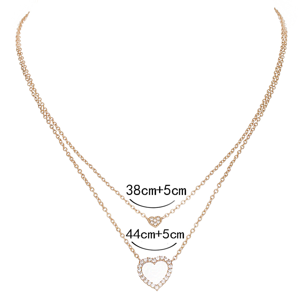 Mode Star Lune Le Cuivre Incruster Zircon Collier En Couches 1 Pièce display picture 13