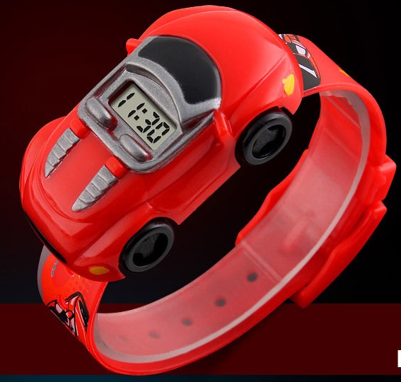Sports Car Buckle Electronic Kids Watches display picture 1