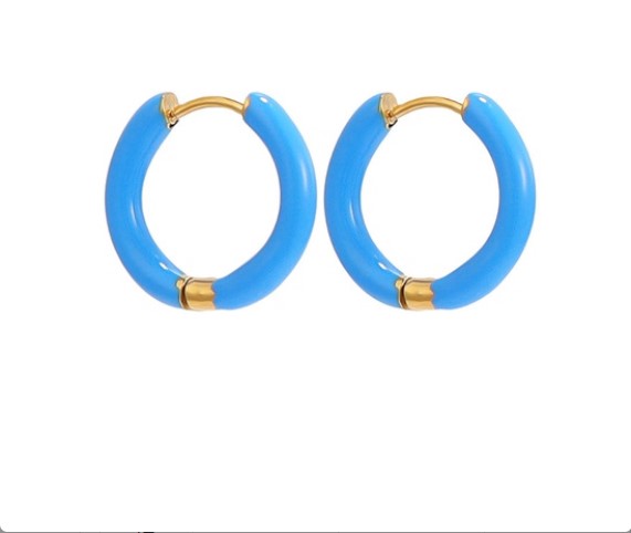 Fashion Round Stainless Steel Plating Earrings 1 Pair display picture 2