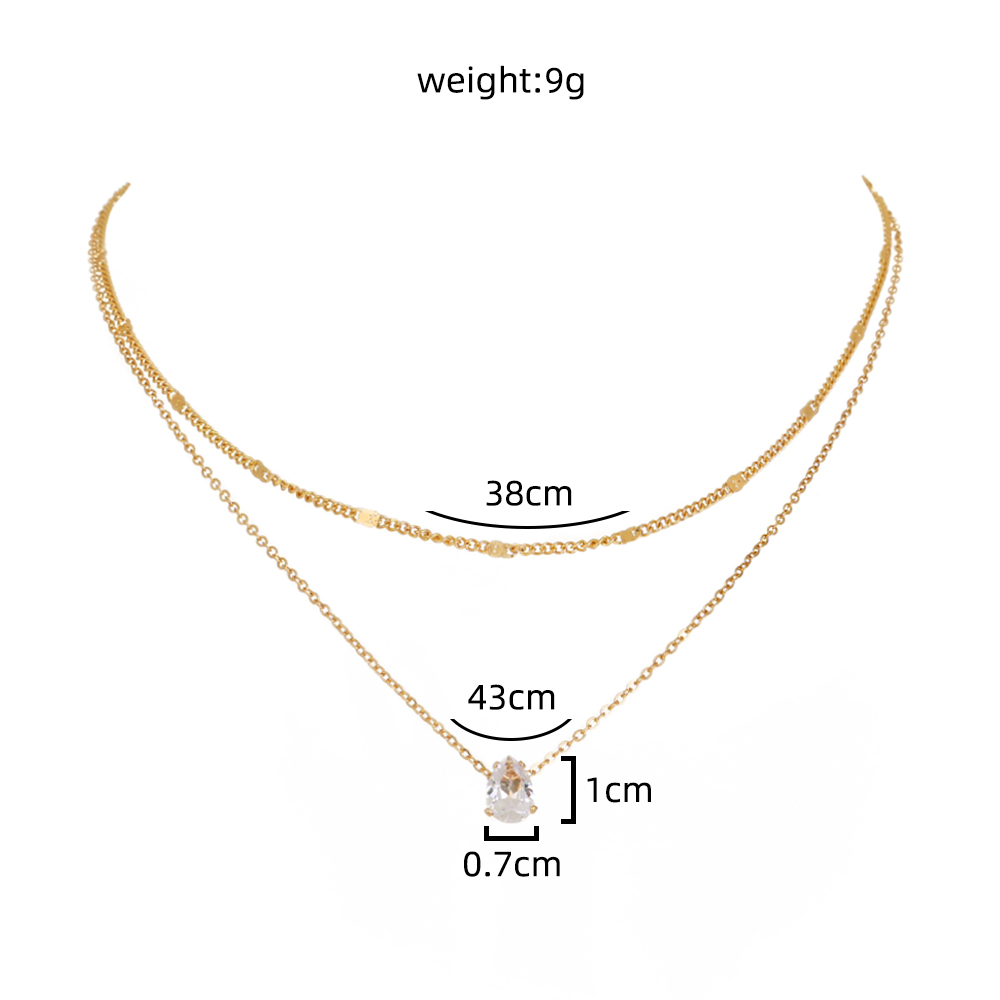 Classic Style Star Moon Copper Plating Zircon Layered Necklaces 1 Piece display picture 22