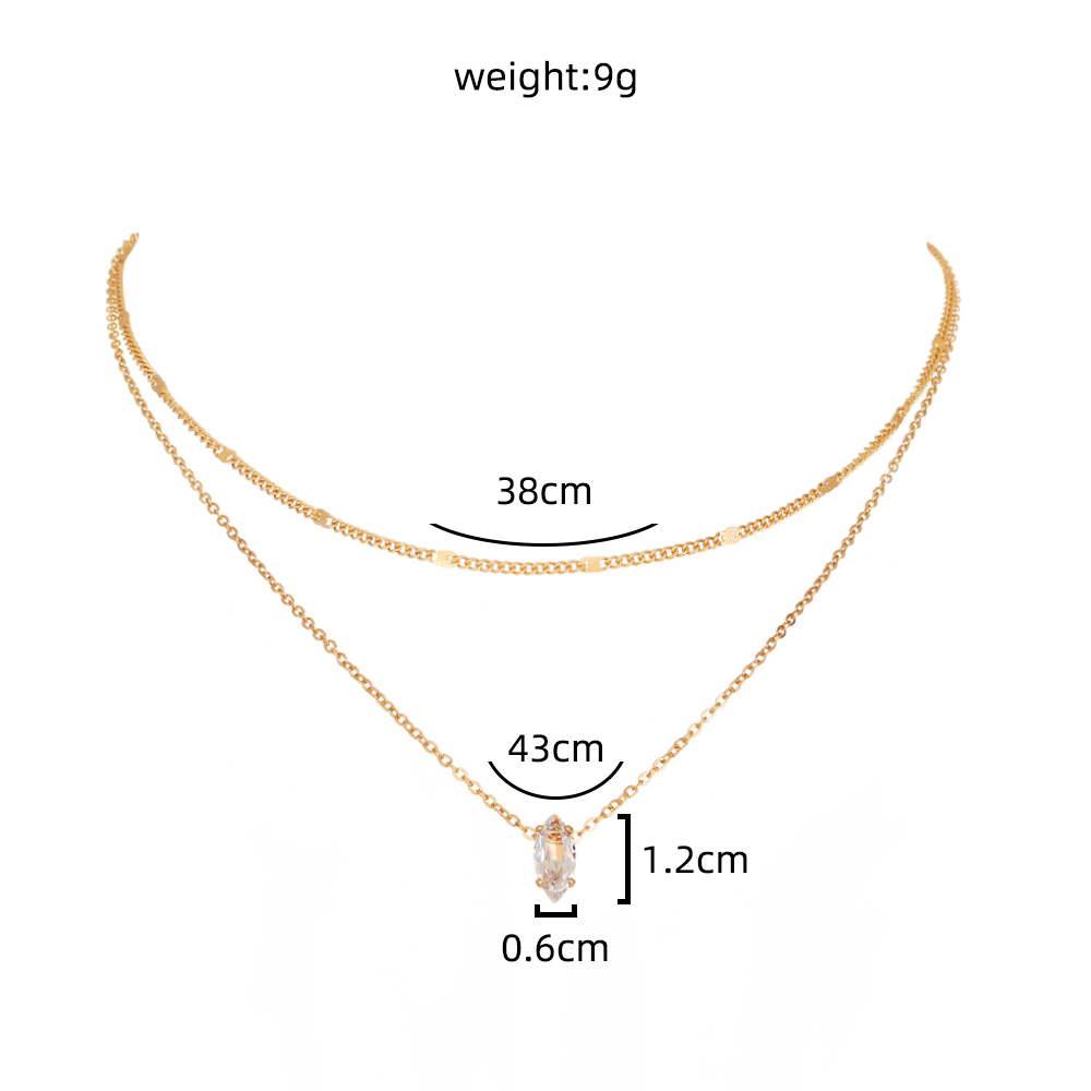 Classic Style Star Moon Copper Plating Zircon Layered Necklaces 1 Piece display picture 26