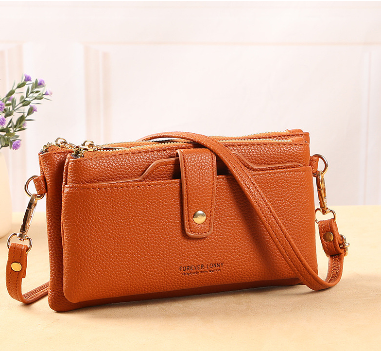 Women's All Seasons Pu Leather Solid Color Basic Square Zipper Shoulder Bag display picture 5