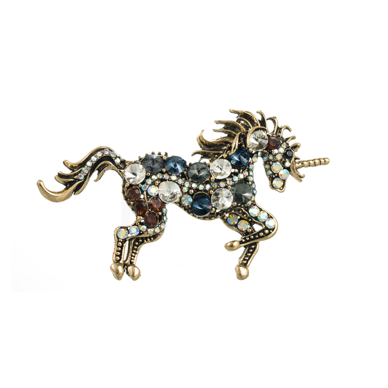 Fashion Horse Alloy Inlay Rhinestones Glass Unisex Brooches 1 Piece display picture 6