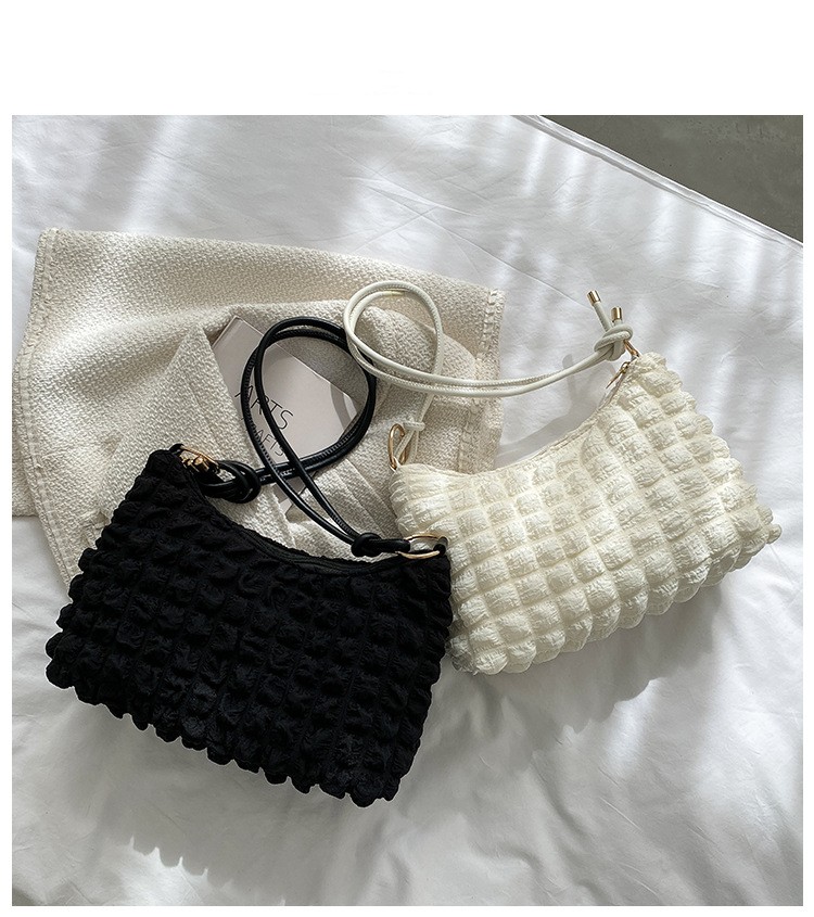 Frau Mittel Alle Jahreszeiten Nylon Einfarbig Mode Quadrat Reißverschluss Schultertasche display picture 4