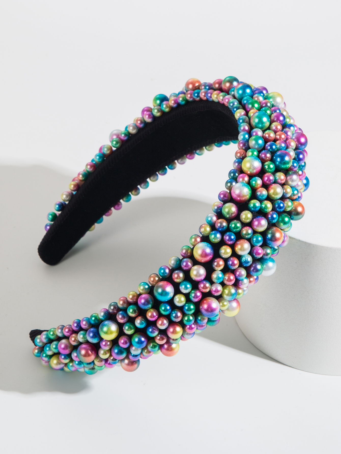 Feenhafter Stil Geometrisch Flanell Inlay Künstliche Perlen Haarband 1 Stück display picture 3