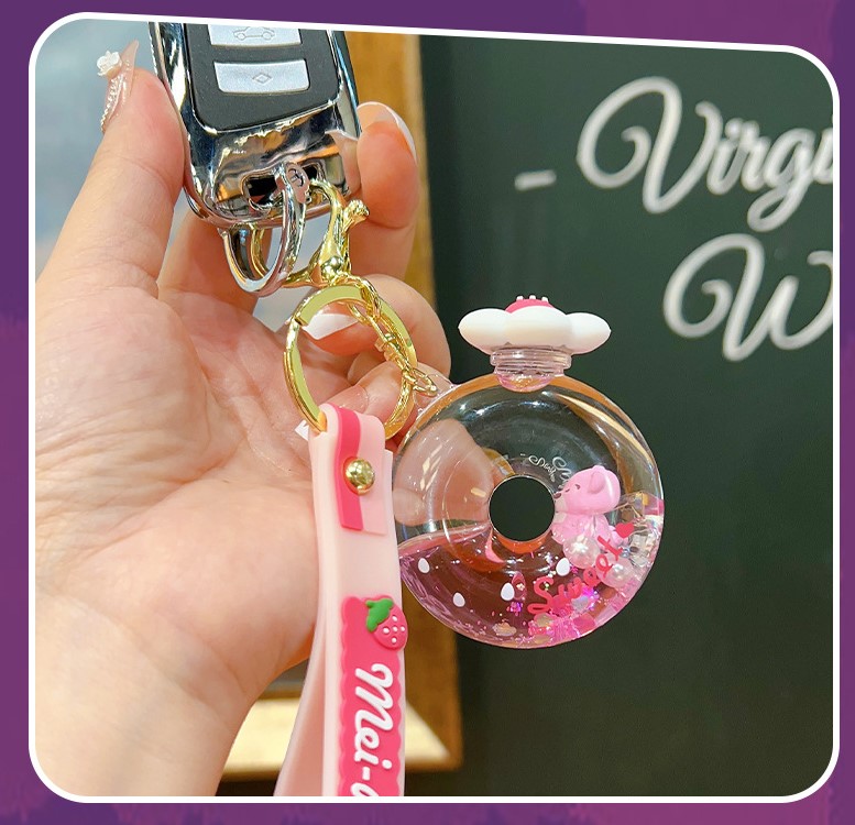 1 Piece Cute Donuts Arylic Alloy Women's Bag Pendant Keychain display picture 2