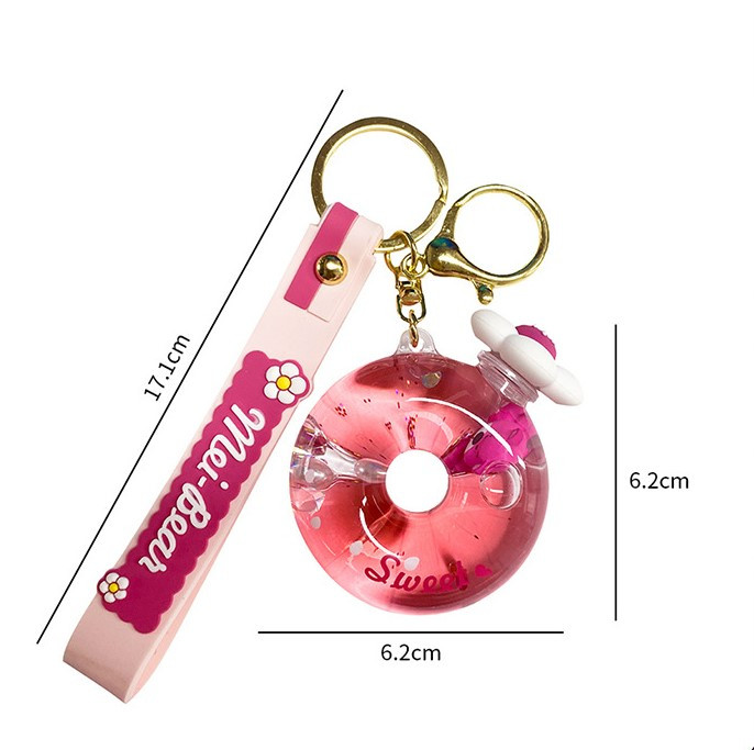 1 Piece Cute Donuts Arylic Alloy Women's Bag Pendant Keychain display picture 5