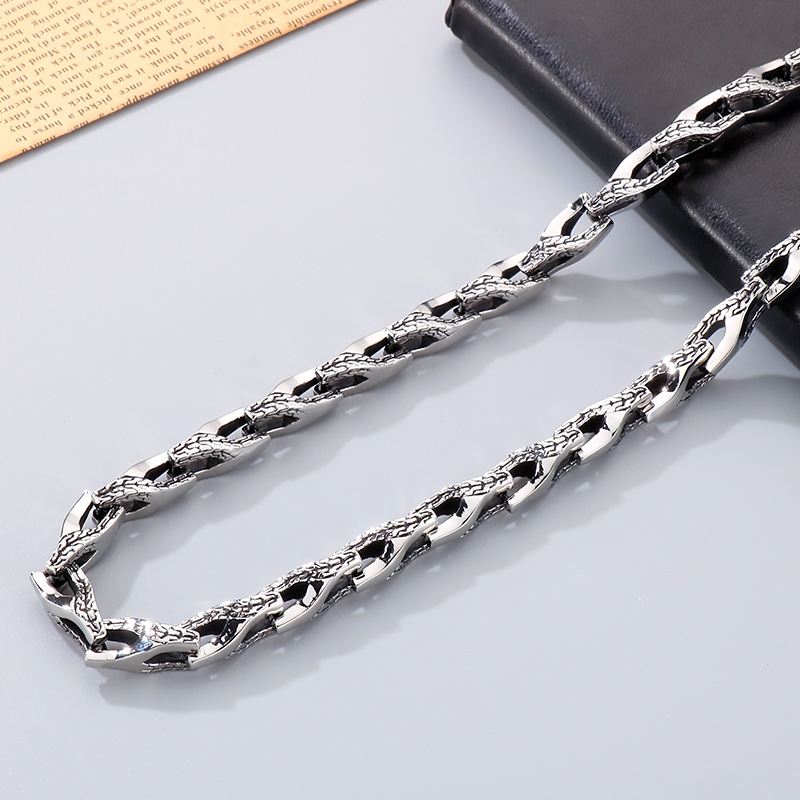 1 Stück Einfacher Stil Geometrisch Rostfreier Stahl Männer Halskette display picture 1