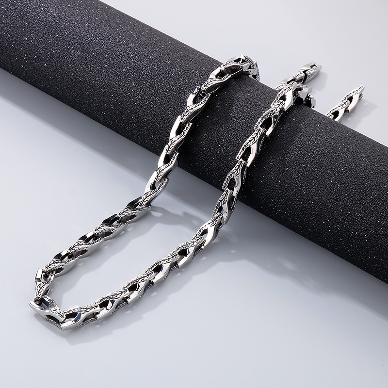 1 Stück Einfacher Stil Geometrisch Rostfreier Stahl Männer Halskette display picture 5