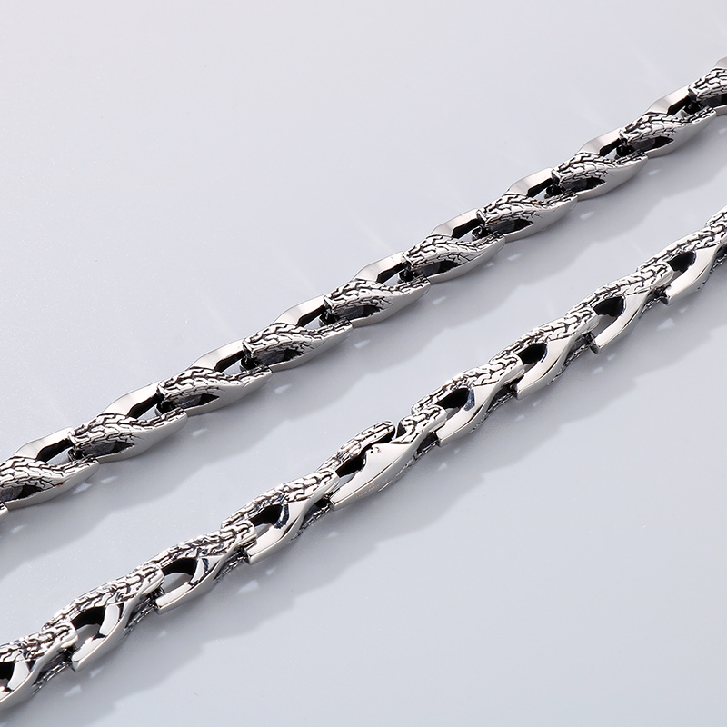 1 Stück Einfacher Stil Geometrisch Rostfreier Stahl Männer Halskette display picture 7