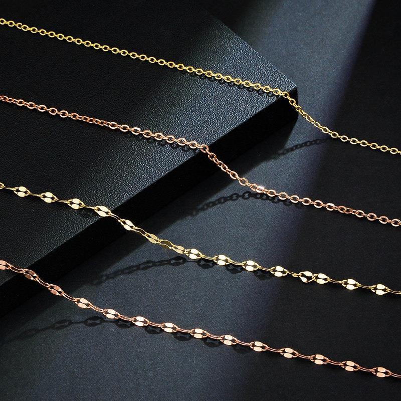 Mode Einfarbig Rostfreier Stahl Kette Titan Stahl Halskette 1 Stück display picture 2