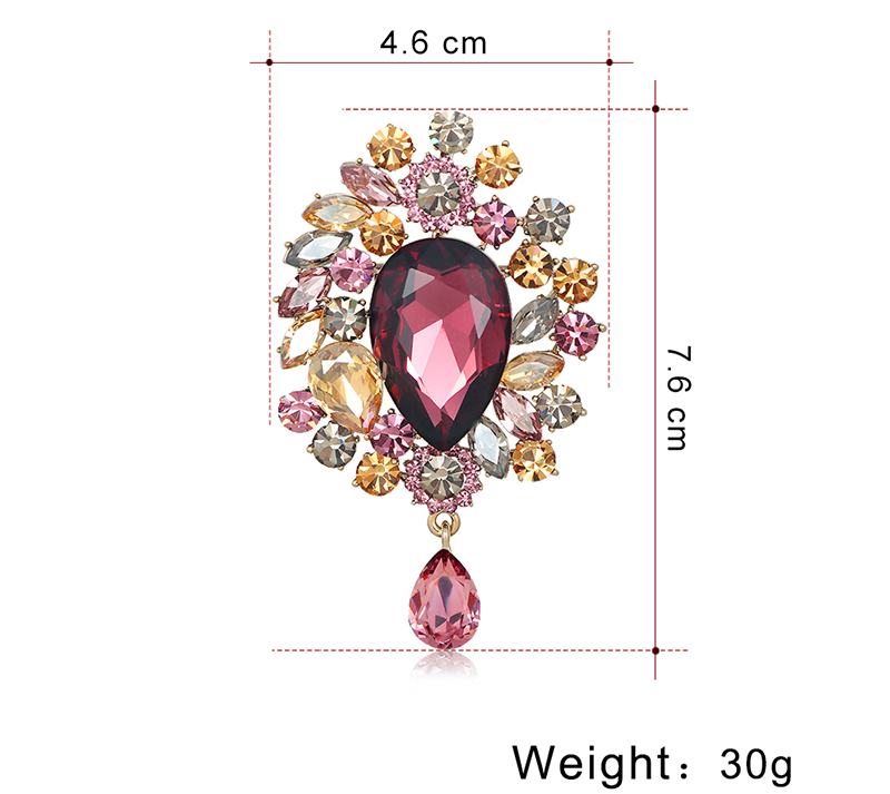 Simple Style Water Droplets Alloy Inlay Rhinestones Unisex Brooches 1 Piece display picture 7
