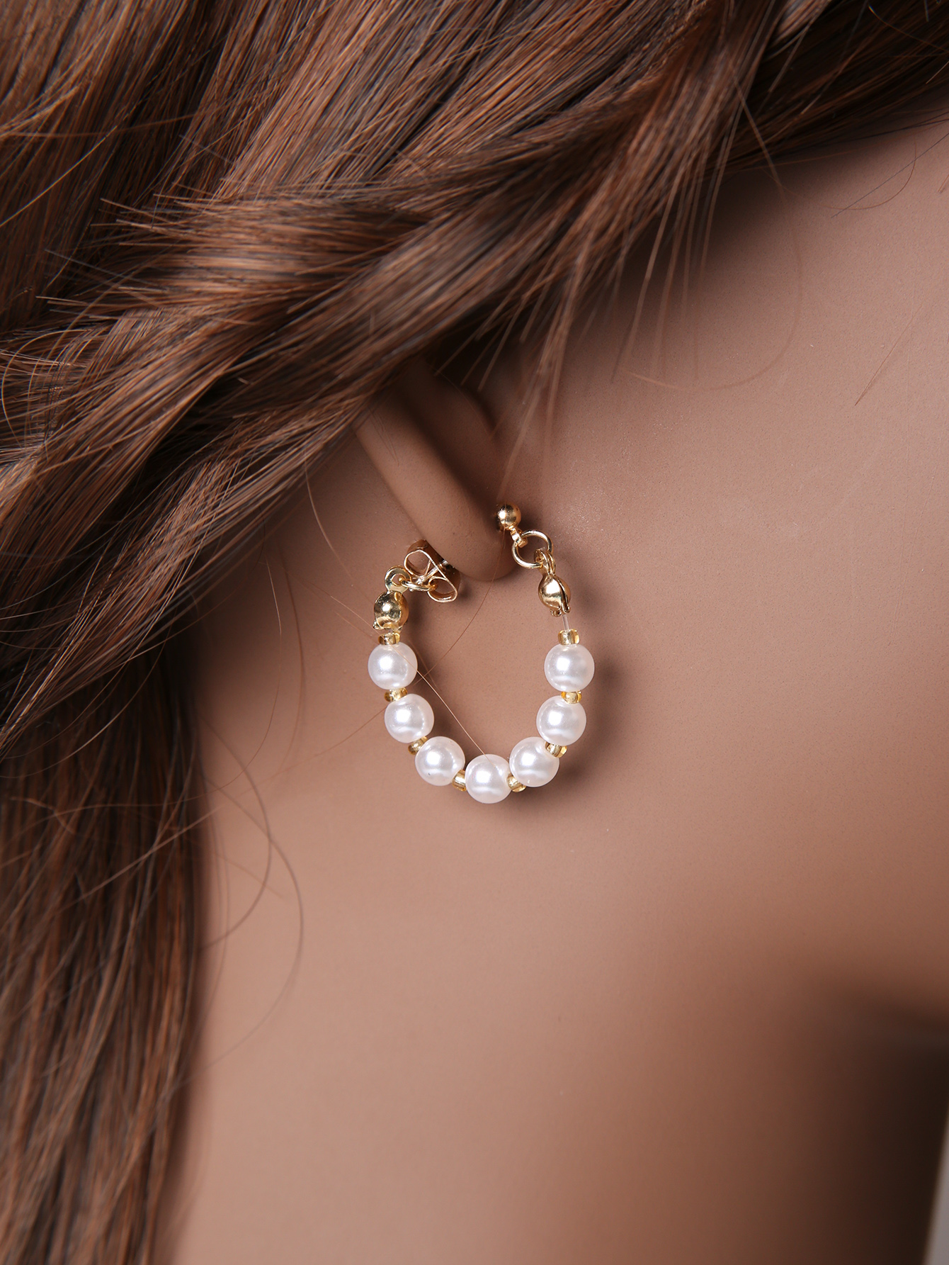 Mode Einfarbig Perle Perlen Ohrringe 1 Paar display picture 6