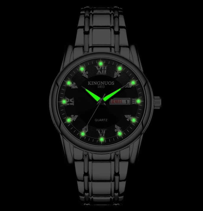 Casual Solid Color Double Side Snaps Quartz Men's Watches display picture 5