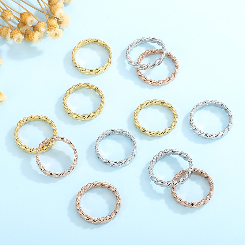 Fashion Twist Stainless Steel Polishing Rings 1 Piece display picture 13