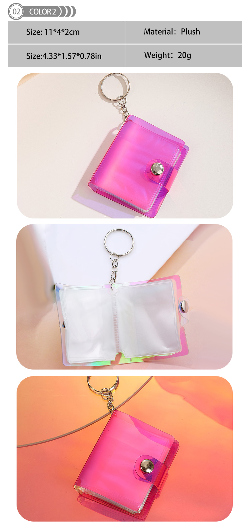 Simple Style Photo Album Pvc Alloy Epoxy Bag Pendant Keychain display picture 3