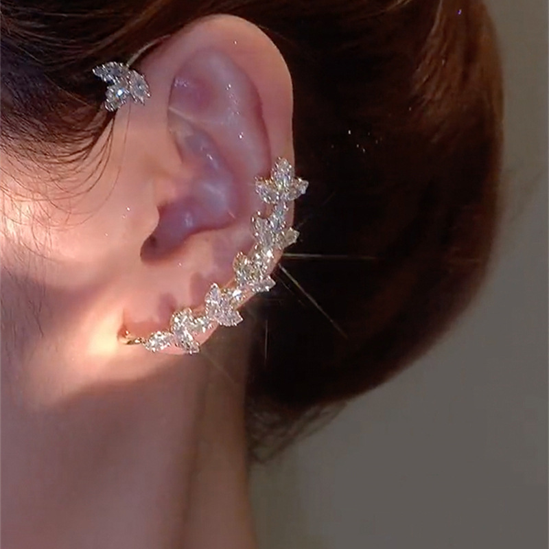 1 Pieza Moda Sale De Aleación Embutido Diamantes De Imitación Mujeres Pinzas Para Las Orejas display picture 5